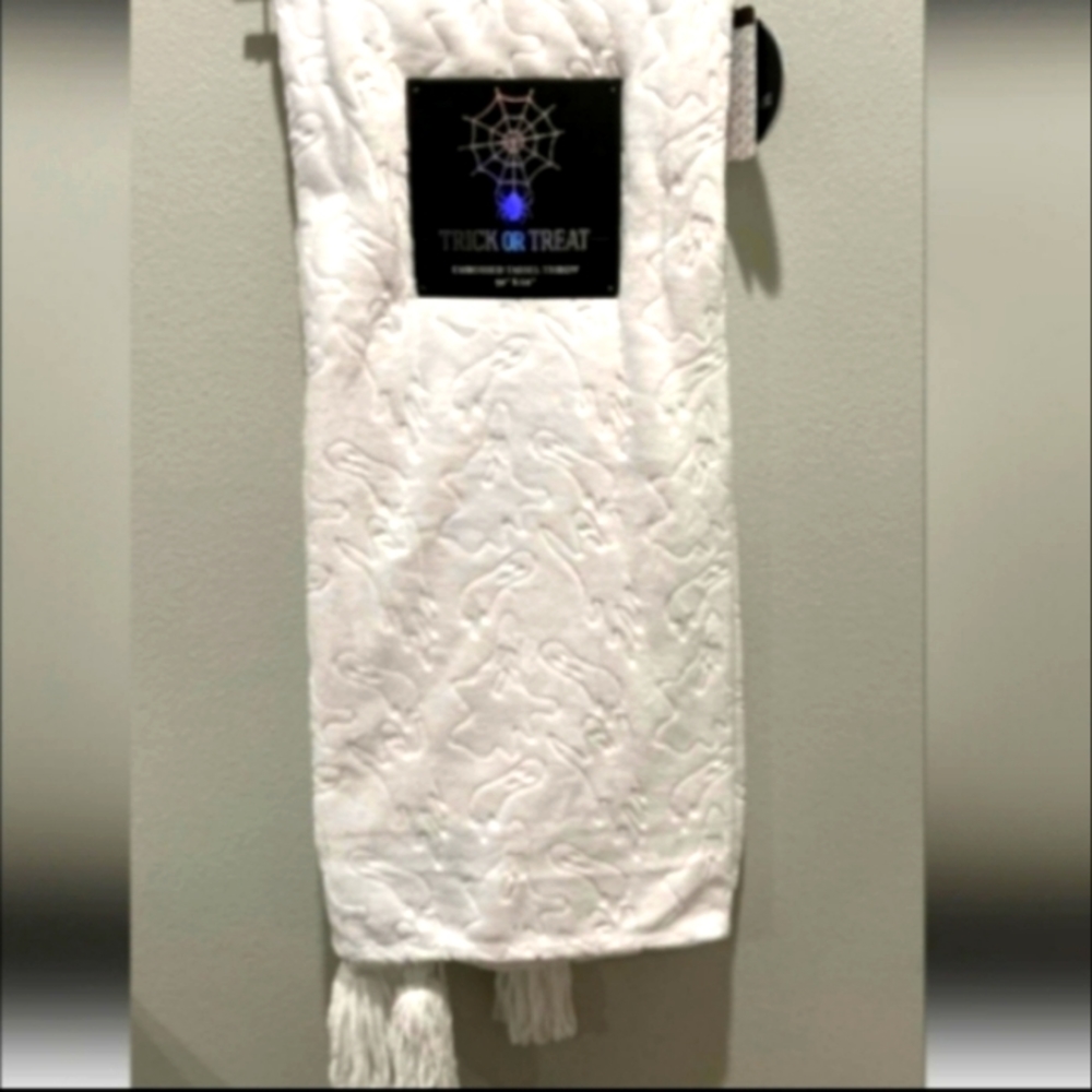 White ghost blanket embossed ghost blanket ghost throw ghost tassels white ghost